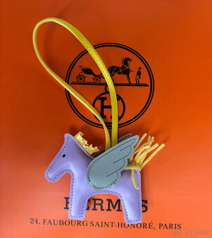 Hermès Rodeo Charm – žltý/fialový