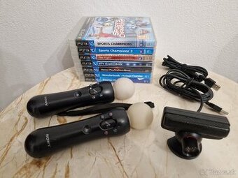 PlayStation 3 Move set - 2x pohybový ovládač+ 6 hier