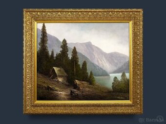 Horské jazero II, K.Schmidbauer, 770 × 680 mm