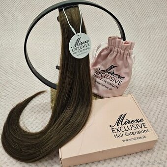 🖤 Tape-in predĺženie vlasov #4 – Gaštanovo hnedá