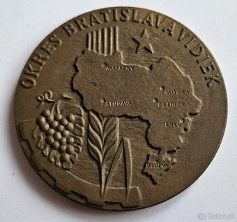 Medaila Okres Bratislava vidiek - bronz