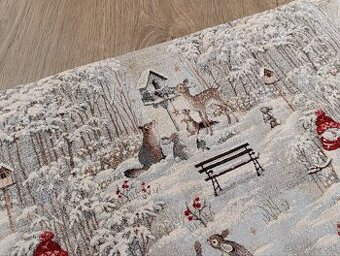 Vianočný zimný behúň na stôl