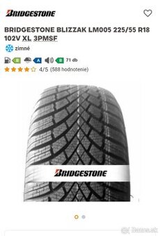 BRIDGESTONE BLIZZAK LM005 225/55 R18 102V XL 3PMSF