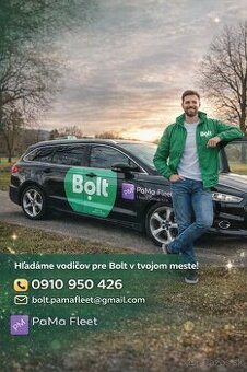 Hľadáme vodičov pre BOLT - My máme autá a vy chcete jazdiť