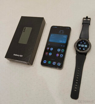 Predám Samsung S23 256GB + hodinky Samsung S3 frontier