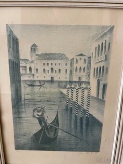 Obraz gondoliér Benátky