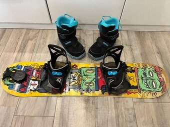 Detsky snowboard komplet