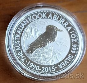 Strieborná uncová minca KOOKABURRA