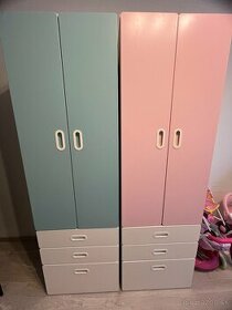 Detské IKEA skrine modrá a ružová