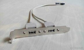 USB Bracket s 2 konektormi zo základnej dosky - 1