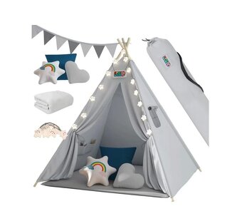 Detský stan Teepee 160x120x120cm - 3 farby - so svetlom