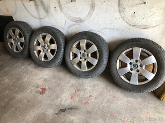 Predám 15" hliníkové disky Škoda 6Jx15 ET 47 5x112 195/65