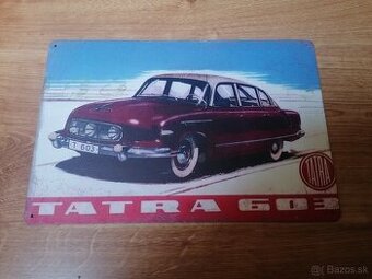 Plechová tabuľa Tatra 603