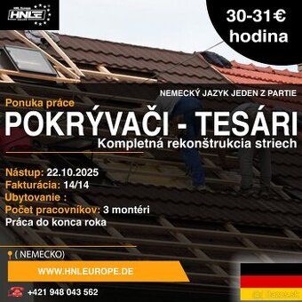 POKRÝVAČI / TESÁRI  / STRECHÁRI (NEMECKO)