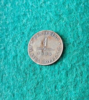 1 centesimo 1849 ZV, Benátky, dočasná vláda