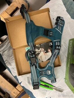 PoyPet postroj pre psa No-Pull, veľkosť M, tyrkysový