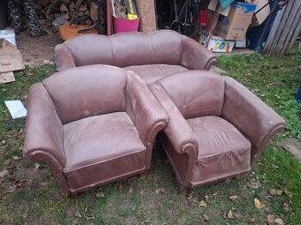 Kožená sedačka z 20tych rokov na predaj 20 €