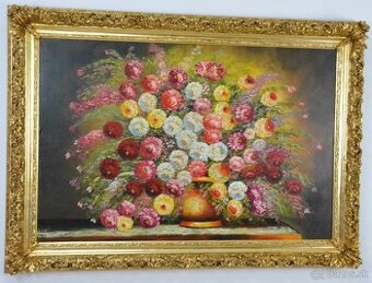 Zámecký obraz - Zátiší - olej na plátně-XXL 179 cm - 1