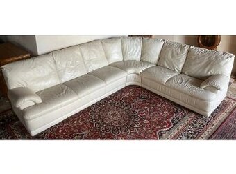 Moderní rohová kožená sedací souprava, 2663