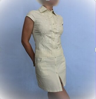 Letné bavlnené šaty s výšivkou Love Me veľ. 36