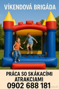 Víkendová brigáda so skákacími atrakciami