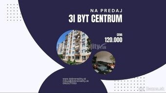 DOBRÉ REALITY 3-izbový byt s balkónom – Centrum