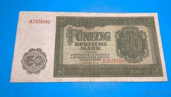 Bankovka NĚMECKO - 50 Marek 1948