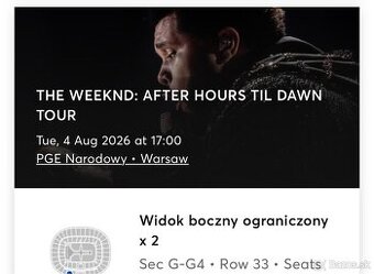 THE WEEKND  04 Aug 2026 • Warsaw, Poland