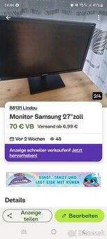 Samsung 27 zoll..len 65e