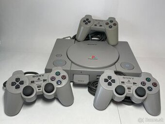 PlayStation 1 FAT SPCH-7502 + 3 ovládače + memory card