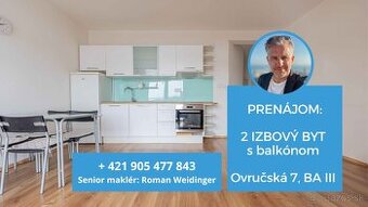 PRENÁJOM: 2 izbový byt, Ovručská ul. 7, Nové Mesto, Bratisla