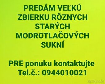 Stary kroj kroje MODROTLAČ sukne