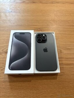 iPhone 15 PRO 128GB BLACK TITANIUM - TOP STAV