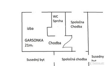 Garsonka 21m2 Fiľakovo