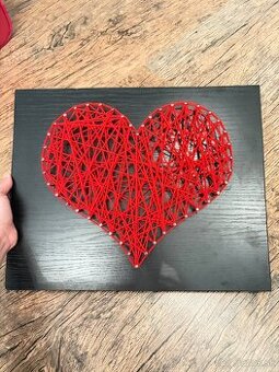 Predám 3D obraz - červené srdce