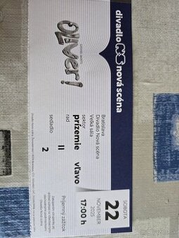 Vstupenka na Olivera