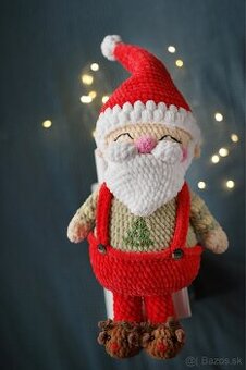 Vianočná háčkovaná hračka plyšový Santa Claus