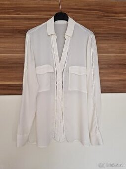 2x košele MANGO veľ. 40, 1x farebná veľ. 40