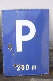 Stará smaltovaná tabulka - 70cm