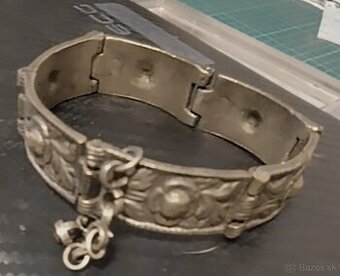 Starožitný náramok ,Anglicko,striebro.