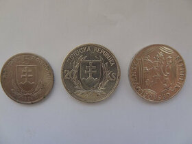 Predám 3 staršie mince česko-slovenské
