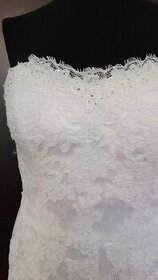 Svadobné šaty krajkové biele