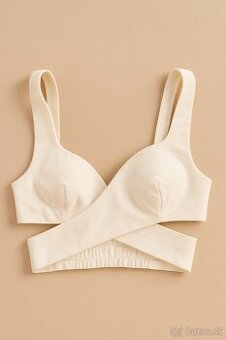 Biely crop top Zara