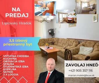 3,5-izbový byt s dvoma loggiami – Lipt. Hrádok