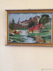 Gobelín -obraz ručne vyšívaný- 3 kusy
