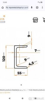 U profil 120x55x7mm - 1