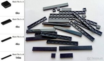 X6 Lego® Originál diely, čierne (nové, nehrané, 28ks)
