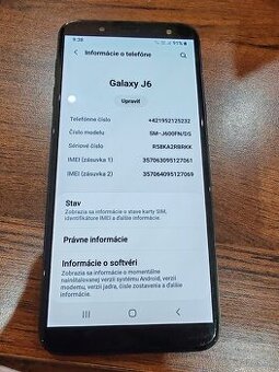 Samsung galaxy J6 top stav