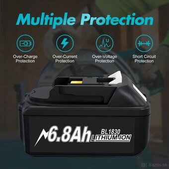 Aku bateria pre Makita 18v 6.8Ah