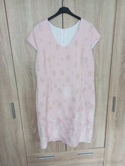 Ružové spoločenské šaty xxl